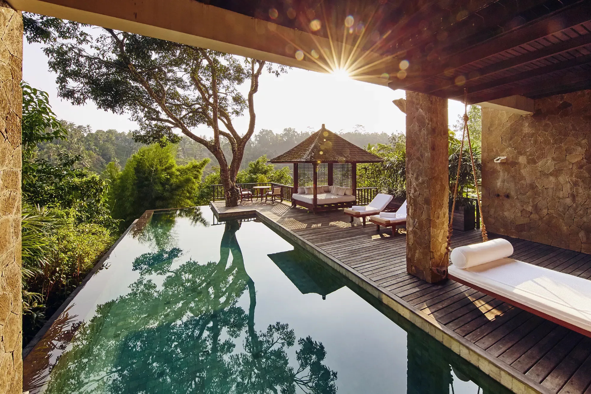 The Como Shambhala Estate, a luxury resort in Ubud, Bali.