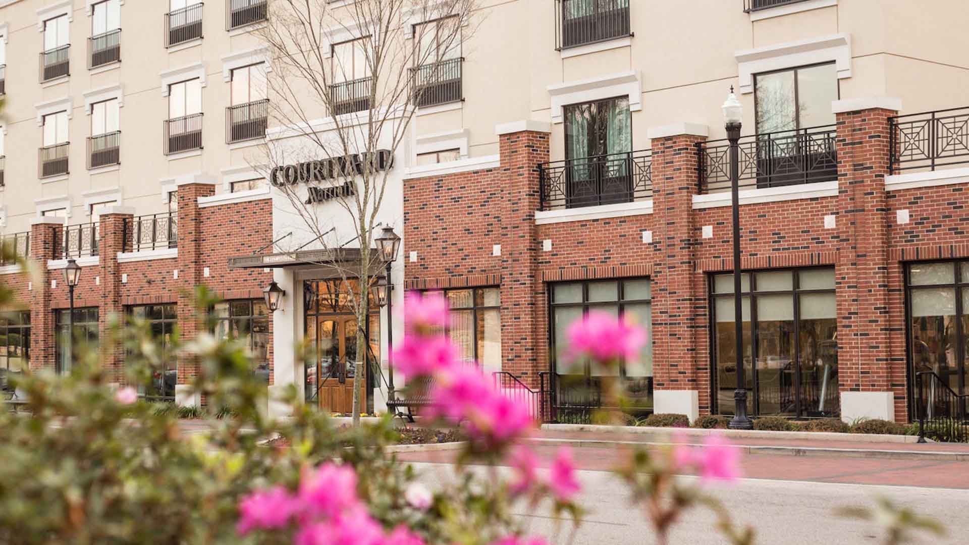 Exterior of the Courtyard Marriott in downtown LaGrange, Georgia.