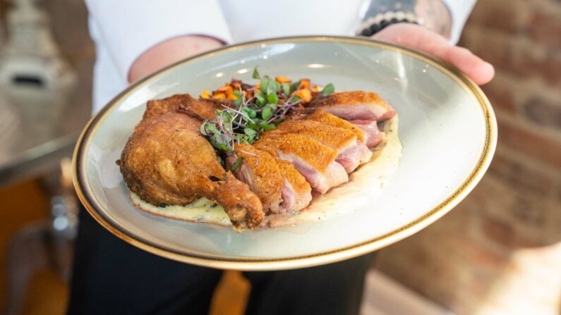 A duck breast served at C'sons in LaGrange, Georgia.